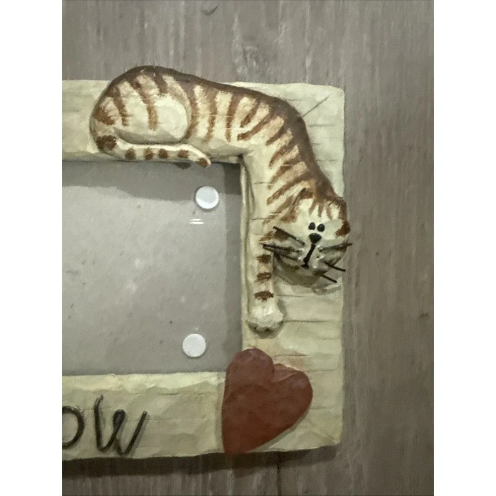 Cute Connoisseur 3D Cat Picture‎ Frame 4 x 6 Inch Meow Heart